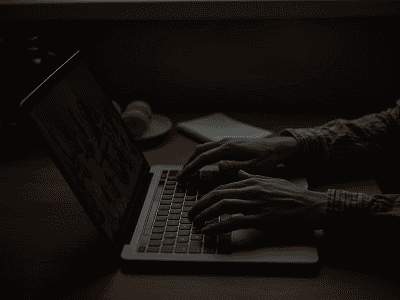 a person working on a laptop