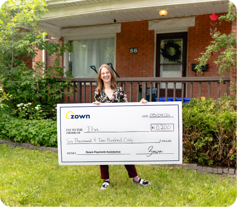 Isla, a homebuyer who received $10,200 and purchased in Kitchener, ON