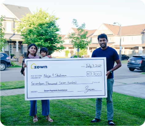 Naja and Shabnam, homebuyers who received $17,700 and purchased in Pickering, ON